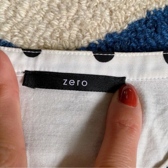 🔘 ZERO WHITE BLACK POLKA DOT FITTED DRESS! - Picture 13 of 16